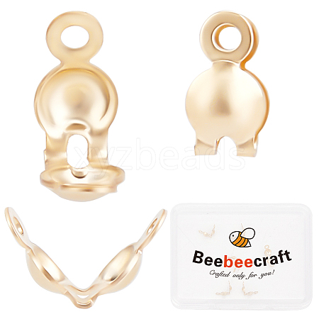 6Pcs Brass Bead Tips KK-BBC0013-75-1