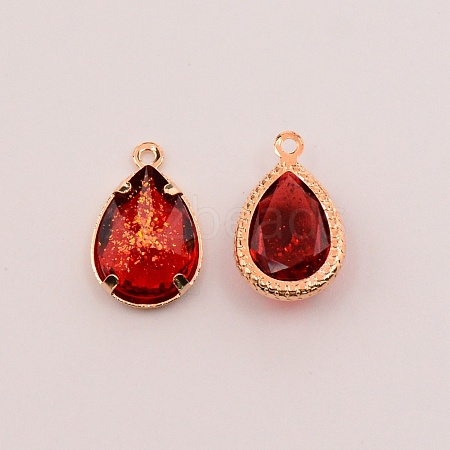 Faceted Resin Rhinestone Pendants RESI-TAC0010-25A-1