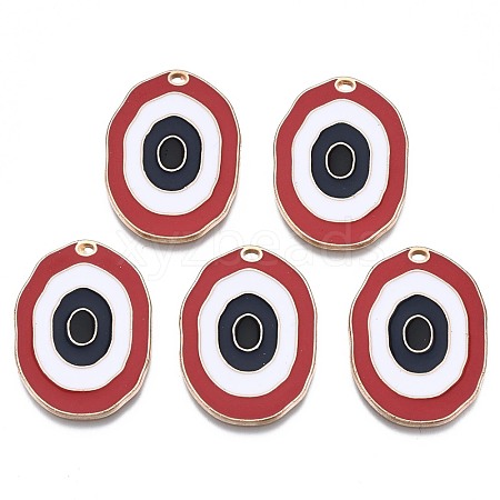 Alloy Enamel Pendants ENAM-N054-59C-RS-1