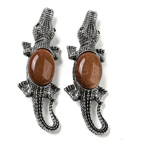 Dual-use Items Alloy Crocodile Brooch JEWB-C026-01I-AS-1