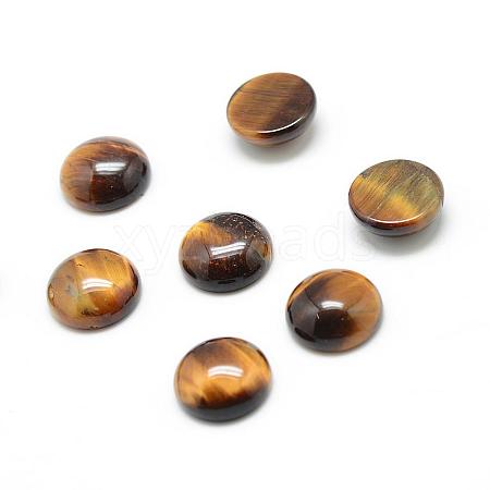 Natural Tiger Eye Gemstone Cabochons G-T020-6mm-26-1