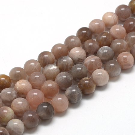 Natural Sunstone Beads Strands X-G-R446-6mm-30-1