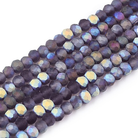 Transparent Glass Beads Strands EGLA-A044-T2mm-MB15-1