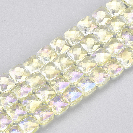 Electroplate Glass Beads Strands X-EGLA-S176-02-B05-1