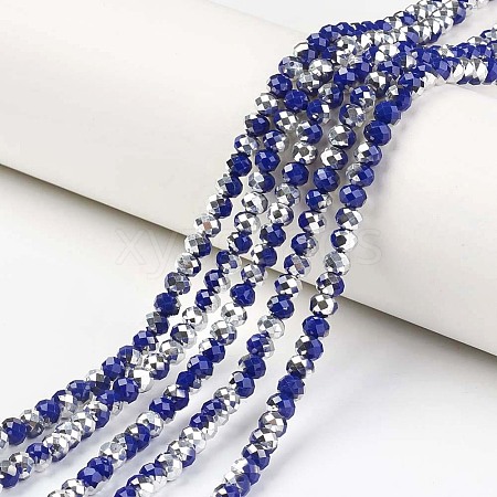 Electroplate Opaque Glass Beads Strands LS-EGLA-A034-P6mm-M14-1