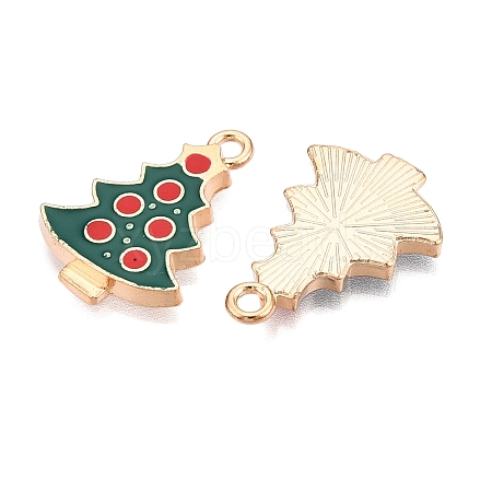 Christmas Theme Alloy Enamel Pendants ENAM-T020-10G-1