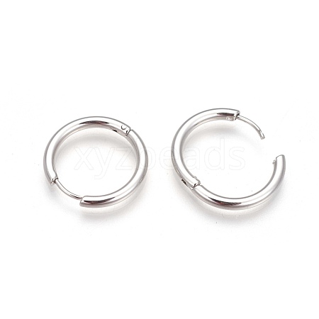 Tarnish Resistant 304 Stainless Steel Hoop Earrings EJEW-P177-P-13-1