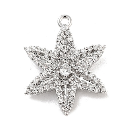 Brass Pave Clear Cubic Zirconia Pendants LS-KK-Z061-09P-02-1