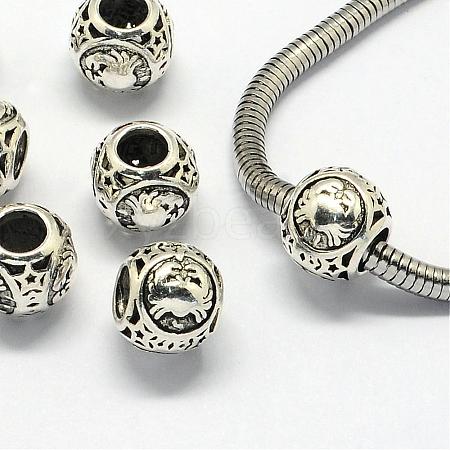 Alloy European Beads PALLOY-S082-04-1