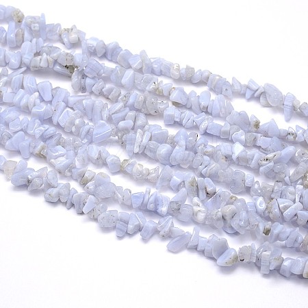 Natural Blue Lace Agates Strands X-G-O049-B-18-1