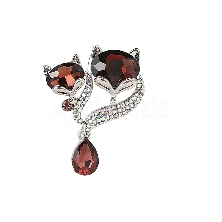 Alloy Rhinestone Brooch for Backpack Clothes PW-WG27DE2-02-1