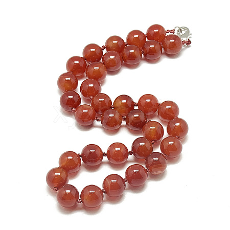 Natural Carnelian Beaded Necklaces NJEW-S405-16-1