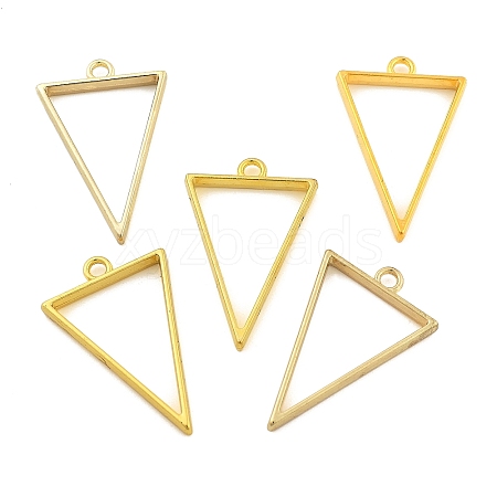 Rack Plating Alloy Triangle Open Back Bezel Pendants FIND-XCP0003-20-1