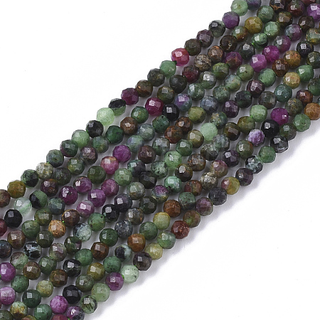 Natural Ruby Zoisite Beads Strands G-S361-2mm-003-1