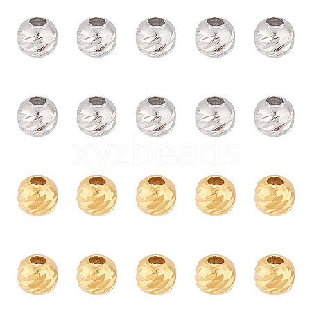20Pcs 2 Colors 925 Sterling Silver Beads FIND-GO0002-69-1