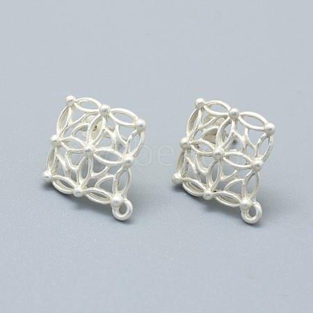 Alloy Stud Earring Findings X-PALLOY-F255-08MS-1