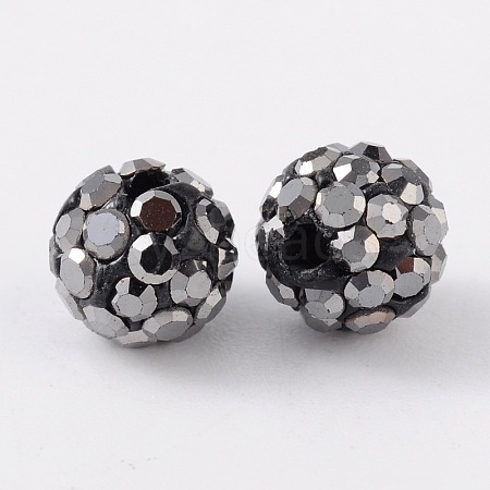 Grade A Rhinestone Pave Disco Ball Beads RB-Q105-2-1