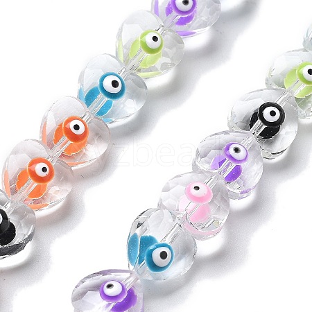 Handmade Evil Eye Lampwork Beads Strands LAMP-F035-15C-1