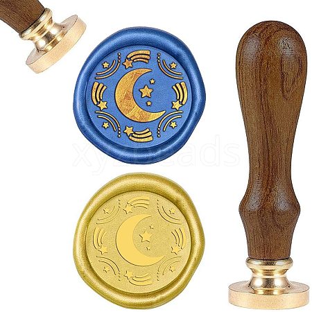 DIY Wood Wax Seal Stamp AJEW-WH0131-079-1