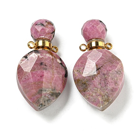 Faceted Natural Rhodonite Pendants G-A225-02G-1