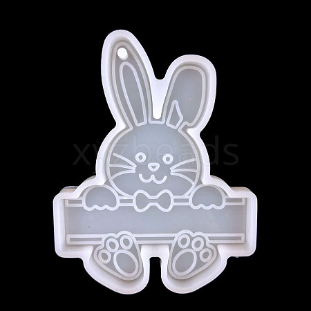 Rabbit with Word Jack Silicone Pendant Molds EAER-PW0001-032A-1