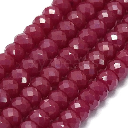 Lab Grown Red Corundum Beads Strands G-G106-A45-03-1-1