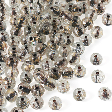 100Pcs Crackle Transparent Glass Beads GLAA-TADJ0001-12B-1