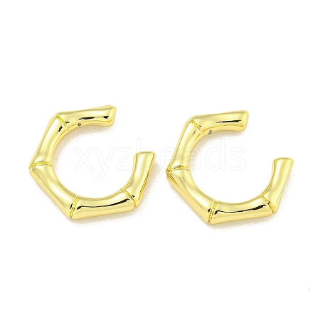 Brass Cuff Earrings EJEW-C104-058G-1