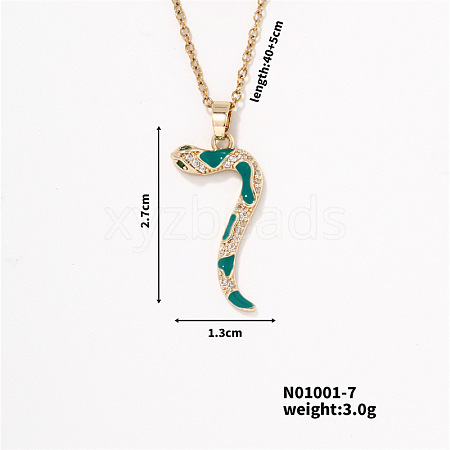 Trendy Snake Pendant Necklace MU5587-7-1