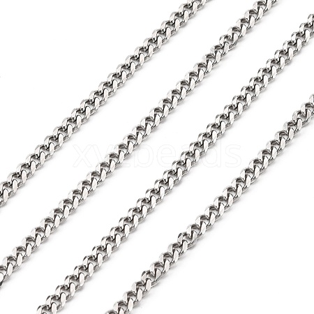 Tarnish Resistant 304 Stainless Steel Twist Chains CHS-K001-21-3mm-1