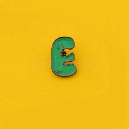 Letter Alloy Enamel Brooches PW-WG3ADD6-05-1