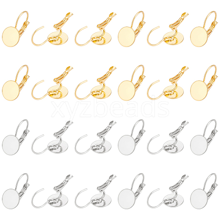 Unicraftale 40Pcs 2 Colors 304 Stainless Steel Leverback Earring Findings KK-UN0002-07-1