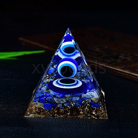 Natural Lapis Lazuli Orgone Stone Pyramid PW-WG8ED82-26-1