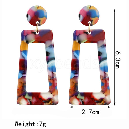 Alloy Acetic Acid Dangle Stud Earrings FS-WG80CFF-03-1