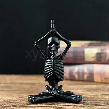 Resin Yoga Skeleton Figurines PW-WG32223-01-1