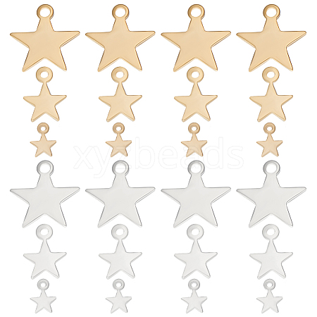 Beebeecraft 120Pcs 6 Styles Brass Charms KK-BBC0007-83-1