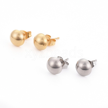 304 Stainless Steel Stud Earrings EJEW-I236-01-1