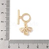 Golden Brass Micro Pave Cubic Zirconia Toggle Clasps KK-B100-039G-4