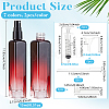 14Pcs Rectangle Gradient Glass Spray Bottle AJEW-GO0005-86-2