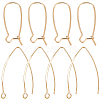 Beebeecraft 40Pcs 2 Style Brass Earring Hooks & Hoop Earrings KK-BBC0009-30-1