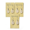 Natural Quartz Crystal Teardrop Dangle Earrings EJEW-I315-02P-03-4