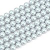Frosted Glass Pearl Beads Strands GLAA-A044-08A-06-1
