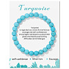 Synthetic Turquoise Beaded Stretch Bracelets PW-WG7FE75-19-1