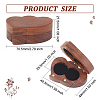 Portable Walnut Wooden Couple Ring Boxes OBOX-WH0015-03-2