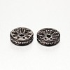 Brass Micro Pave Grade AAA Cubic Zirconia Beads ZIRC-O010-8mm-07B-NR-1