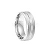 Grooved Titanium Steel Finger Rings for Men WG2ADDA-06-2