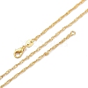 1.5mm Rack Plating Brass Singapore Chain Necklaces for Women Men MAK-L044-22G-5