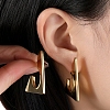 201 Stainless Steel Triangle Stud Earrings EJEW-D084-10G-2