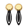 Alloy & Iron Bookmark Cabochon Settings PALLOY-N184-05G-1