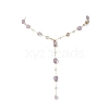 Handmade Natural Amethyst Beaded Chains Earring & Necklaces Sets SJEW-JS01342-02-3
